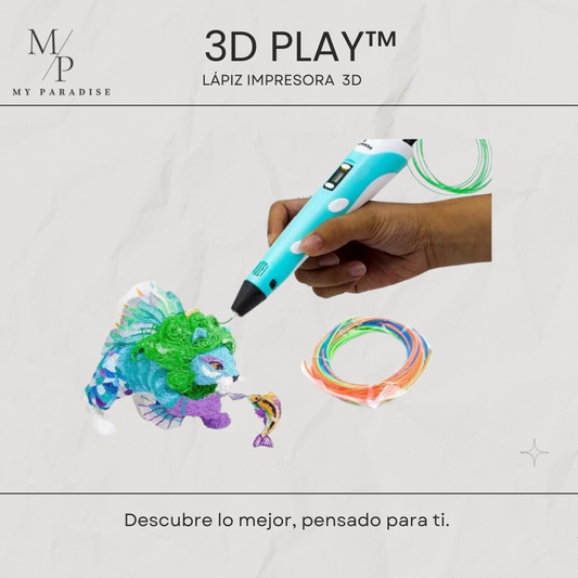 3D PLAY ™️- LAPIZ+10 FILAMENTOS  IMPRESORA 3D