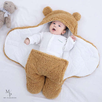 BABYNEST™️-MANTA ENVOLVENTE OSITO -COLOR CARAMELO SUAVE ⭐⭐⭐⭐⭐