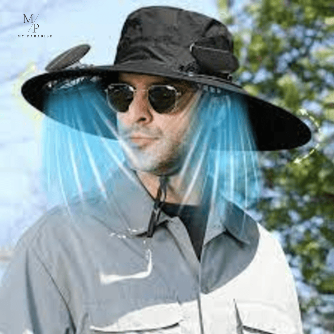 COOLCAP™ – SOMBRERO CON VENTILADOR SOLAR DOBLE ⭐⭐⭐⭐⭐