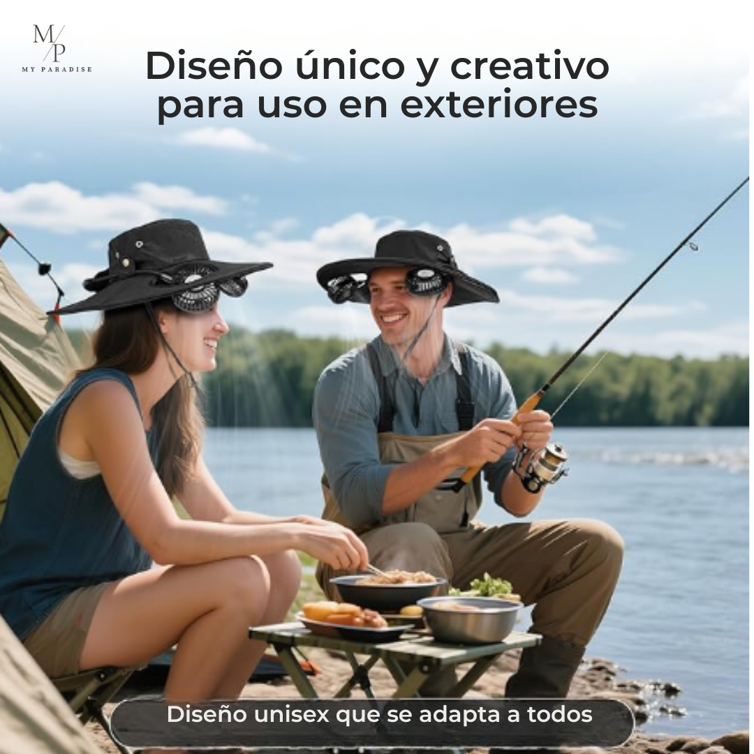 COOLCAP™ – SOMBRERO CON VENTILADOR SOLAR DOBLE ⭐⭐⭐⭐⭐