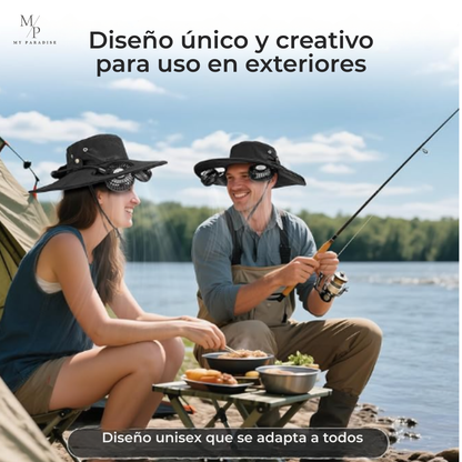COOLCAP™ – SOMBRERO CON VENTILADOR SOLAR DOBLE ⭐⭐⭐⭐⭐