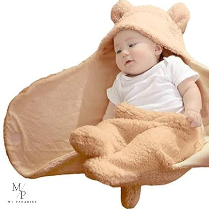 BABYNEST™️-MANTA ENVOLVENTE OSITO -COLOR CARAMELO SUAVE ⭐⭐⭐⭐⭐