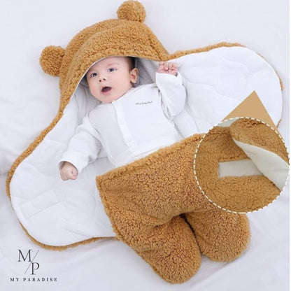 BABYNEST™️-MANTA ENVOLVENTE OSITO -COLOR CARAMELO SUAVE ⭐⭐⭐⭐⭐