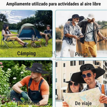COOLCAP™ – SOMBRERO CON VENTILADOR SOLAR DOBLE ⭐⭐⭐⭐⭐