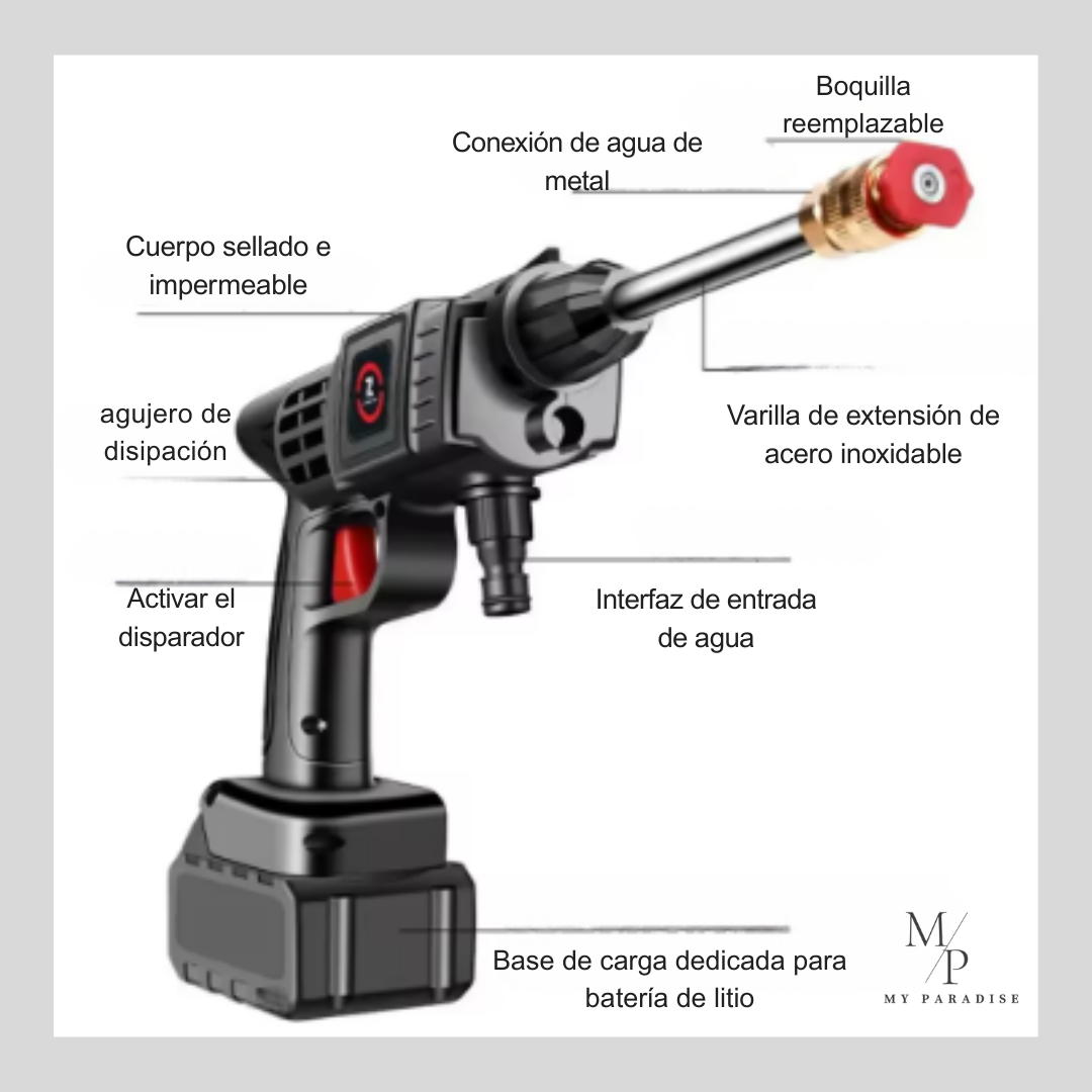 HIDROJET™️- HIDROLAVADORA CON 2 BATERIA 98V DE 🎁⭐⭐⭐⭐⭐