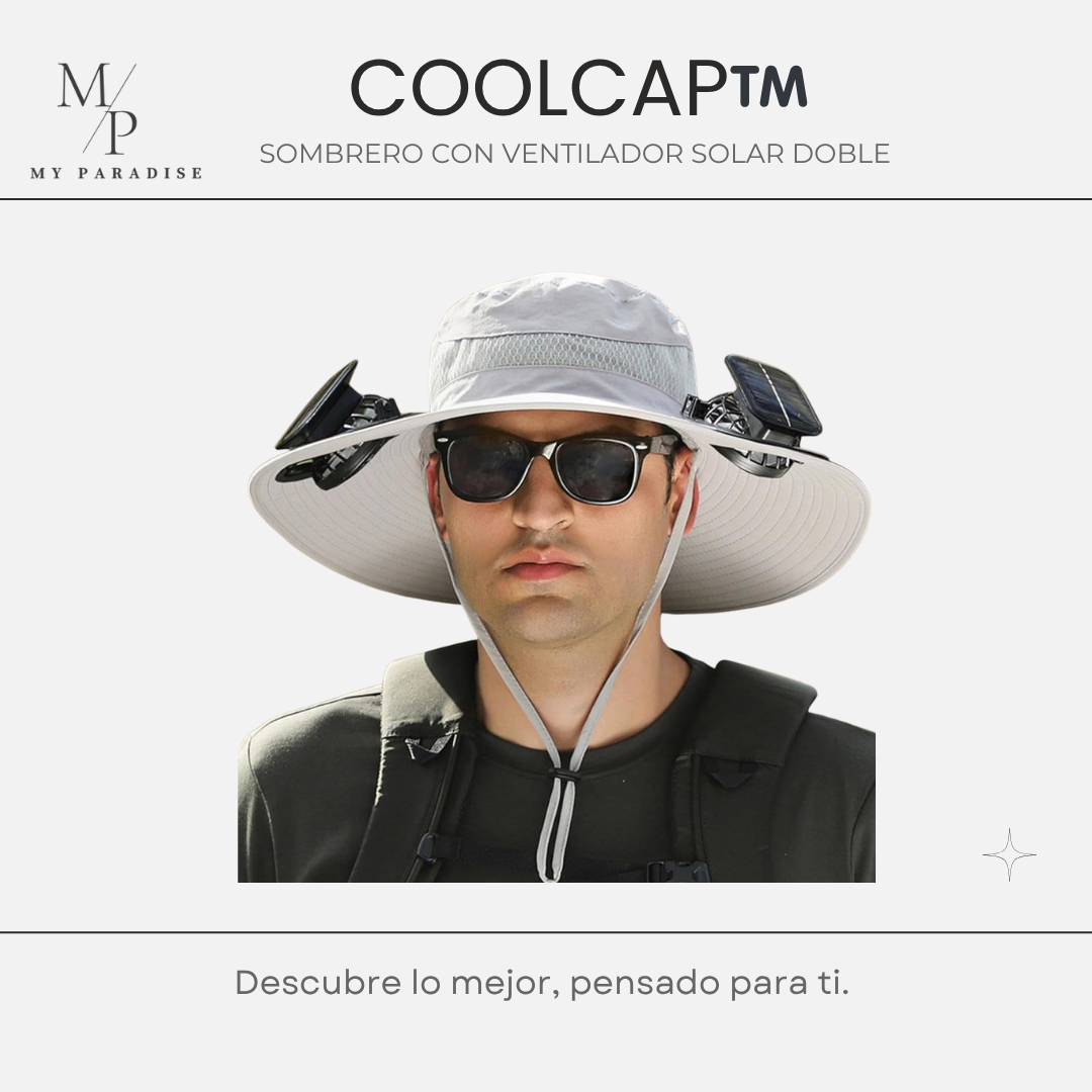 COOLCAP™ – SOMBRERO CON VENTILADOR SOLAR DOBLE ⭐⭐⭐⭐⭐