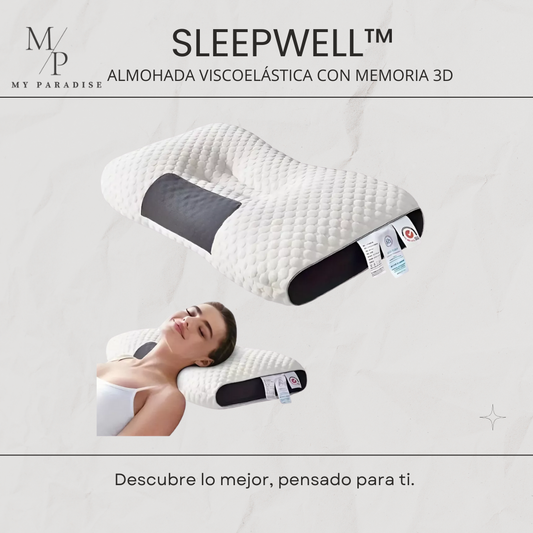SLEEPWELL™️- ALMOHADA VISCOELÁSTICA CON MEMORIA 3D ⭐⭐⭐⭐⭐